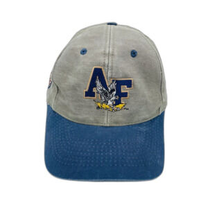 Vintage Air Force Academy Hat Leather Strapback Ahead Cap